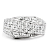TS018 - Rhodium 925 Sterling Silver Ring with AAA Grade CZ in Clear - Alamode - Flyclothing LLC
