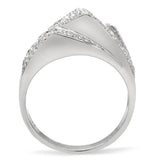 TS018 - Rhodium 925 Sterling Silver Ring with AAA Grade CZ in Clear - Alamode - Flyclothing LLC