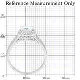 TS019 - Rhodium 925 Sterling Silver Ring with AAA Grade CZ in Clear - Alamode - Flyclothing LLC