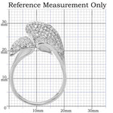 TS032 - Rhodium 925 Sterling Silver Ring with AAA Grade CZ in Clear - Alamode - Flyclothing LLC