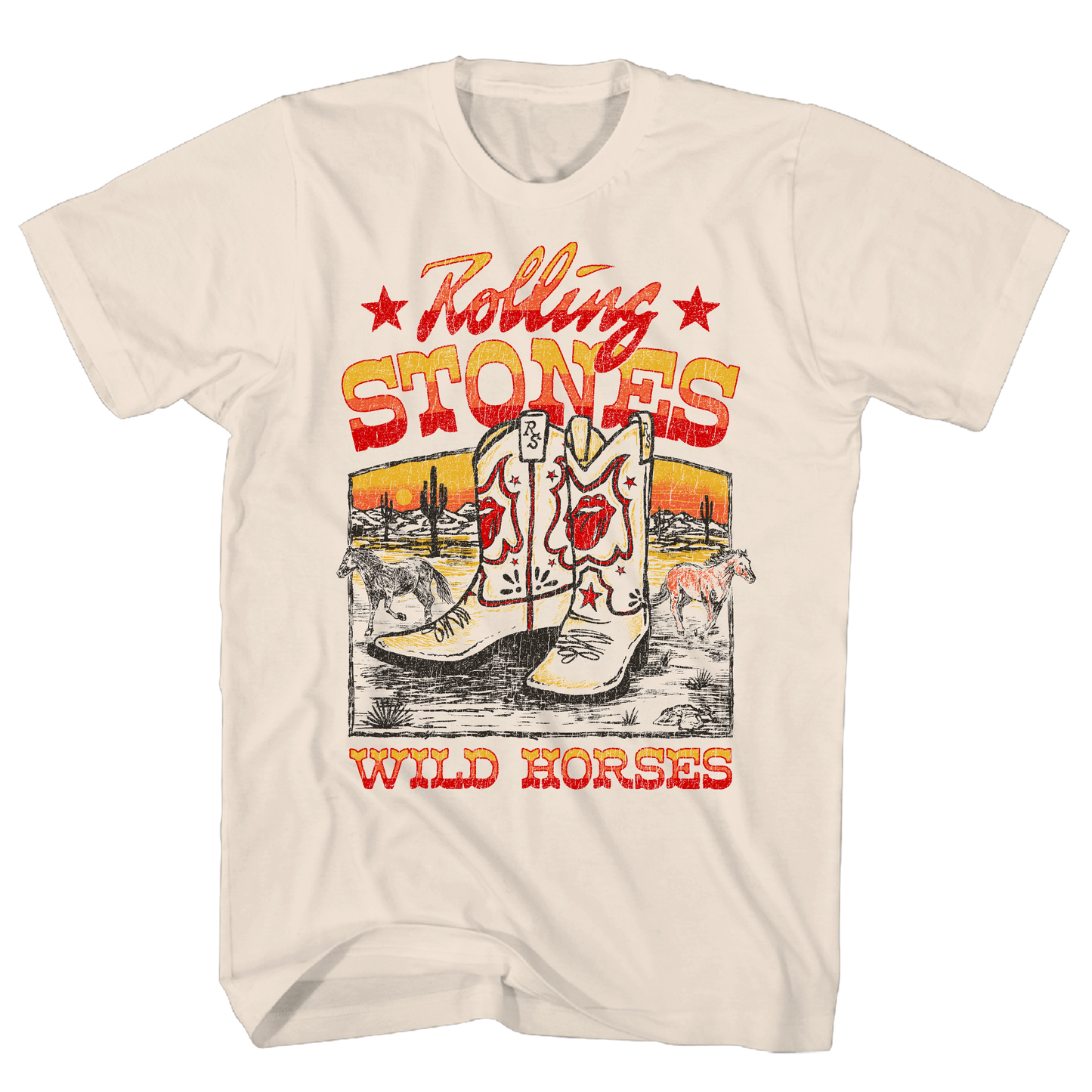 ROLLING STONES WILD HORSES NATURAL T-SHIRT