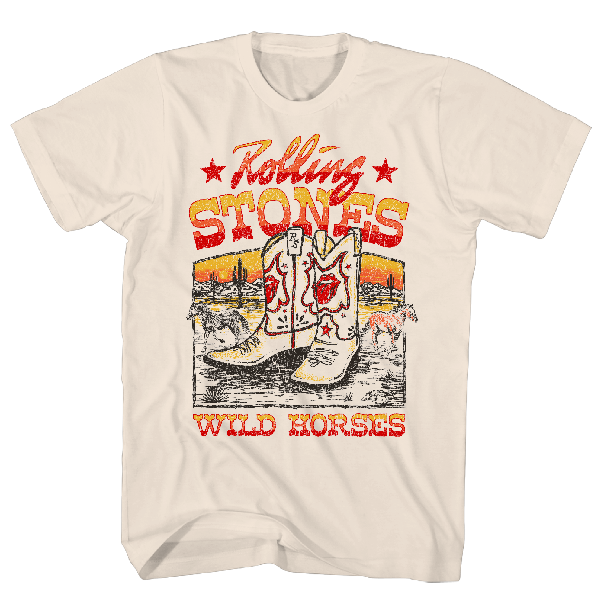 ROLLING STONES WILD HORSES NATURAL T-SHIRT
