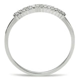 TS043 - Rhodium 925 Sterling Silver Ring with AAA Grade CZ in Clear - Alamode - Flyclothing LLC