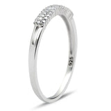 TS043 - Rhodium 925 Sterling Silver Ring with AAA Grade CZ in Clear - Alamode - Flyclothing LLC