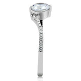 TS045 - Rhodium 925 Sterling Silver Ring with AAA Grade CZ in Clear - Alamode - Flyclothing LLC