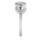 TS047 - Rhodium 925 Sterling Silver Ring with AAA Grade CZ in Clear - Alamode - Flyclothing LLC