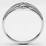 TS072 - Rhodium 925 Sterling Silver Ring with AAA Grade CZ in Clear - Alamode - Flyclothing LLC