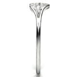TS073 - Rhodium 925 Sterling Silver Ring with AAA Grade CZ in Clear - Alamode - Flyclothing LLC