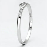 TS077 - Rhodium 925 Sterling Silver Ring with AAA Grade CZ in Clear - Alamode - Flyclothing LLC