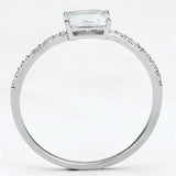 TS082 - Rhodium 925 Sterling Silver Ring with AAA Grade CZ in Clear - Alamode - Flyclothing LLC