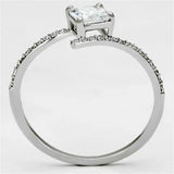 TS083 - Rhodium 925 Sterling Silver Ring with AAA Grade CZ in Clear - Alamode - Flyclothing LLC