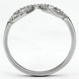 TS086 - Rhodium 925 Sterling Silver Ring with AAA Grade CZ in Clear - Alamode - Flyclothing LLC