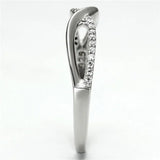 TS087 - Rhodium 925 Sterling Silver Ring with AAA Grade CZ in Clear - Alamode - Flyclothing LLC