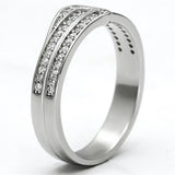TS091 - Rhodium 925 Sterling Silver Ring with AAA Grade CZ in Clear - Alamode - Flyclothing LLC