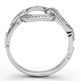 TS105 - Rhodium 925 Sterling Silver Ring with AAA Grade CZ in Clear - Alamode - Flyclothing LLC