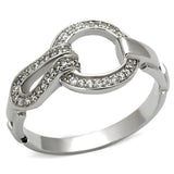 TS105 - Rhodium 925 Sterling Silver Ring with AAA Grade CZ in Clear - Alamode - Flyclothing LLC