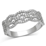 TS106 - Rhodium 925 Sterling Silver Ring with AAA Grade CZ in Clear - Alamode - Flyclothing LLC