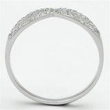 TS107 - Rhodium 925 Sterling Silver Ring with AAA Grade CZ in Clear - Alamode - Flyclothing LLC