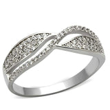 TS108 - Rhodium 925 Sterling Silver Ring with AAA Grade CZ in Clear - Alamode - Flyclothing LLC