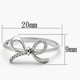 TS109 - Rhodium 925 Sterling Silver Ring with AAA Grade CZ in Clear - Alamode - Flyclothing LLC