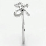 TS109 - Rhodium 925 Sterling Silver Ring with AAA Grade CZ in Clear - Alamode - Flyclothing LLC