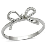 TS109 - Rhodium 925 Sterling Silver Ring with AAA Grade CZ in Clear - Alamode - Flyclothing LLC