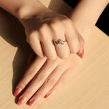 TS109 - Rhodium 925 Sterling Silver Ring with AAA Grade CZ in Clear - Alamode - Flyclothing LLC