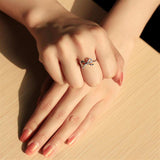 TS109 - Rhodium 925 Sterling Silver Ring with AAA Grade CZ in Clear - Alamode - Flyclothing LLC