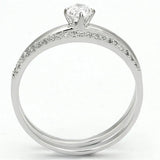 TS110 - Rhodium 925 Sterling Silver Ring with AAA Grade CZ in Clear - Alamode - Flyclothing LLC