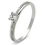 TS112 - Rhodium 925 Sterling Silver Ring with AAA Grade CZ in Clear - Alamode - Flyclothing LLC