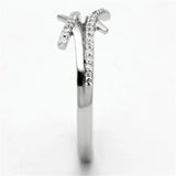TS113 - Rhodium 925 Sterling Silver Ring with AAA Grade CZ in Clear - Alamode - Flyclothing LLC