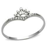 TS120 - Rhodium 925 Sterling Silver Ring with AAA Grade CZ in Clear - Alamode - Flyclothing LLC