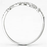 TS129 - Rhodium 925 Sterling Silver Ring with AAA Grade CZ in Clear - Alamode - Flyclothing LLC