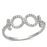 TS129 - Rhodium 925 Sterling Silver Ring with AAA Grade CZ in Clear - Alamode - Flyclothing LLC