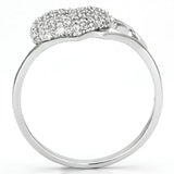 TS130 - Rhodium 925 Sterling Silver Ring with AAA Grade CZ in Clear - Alamode - Flyclothing LLC