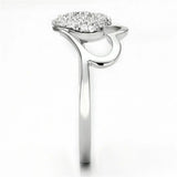 TS130 - Rhodium 925 Sterling Silver Ring with AAA Grade CZ in Clear - Alamode - Flyclothing LLC