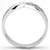TS131 - Rhodium 925 Sterling Silver Ring with AAA Grade CZ in Clear - Alamode - Flyclothing LLC