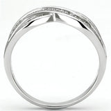 TS132 - Rhodium 925 Sterling Silver Ring with AAA Grade CZ in Clear - Alamode - Flyclothing LLC