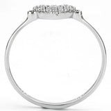 TS133 - Rhodium 925 Sterling Silver Ring with AAA Grade CZ in Clear - Alamode - Flyclothing LLC