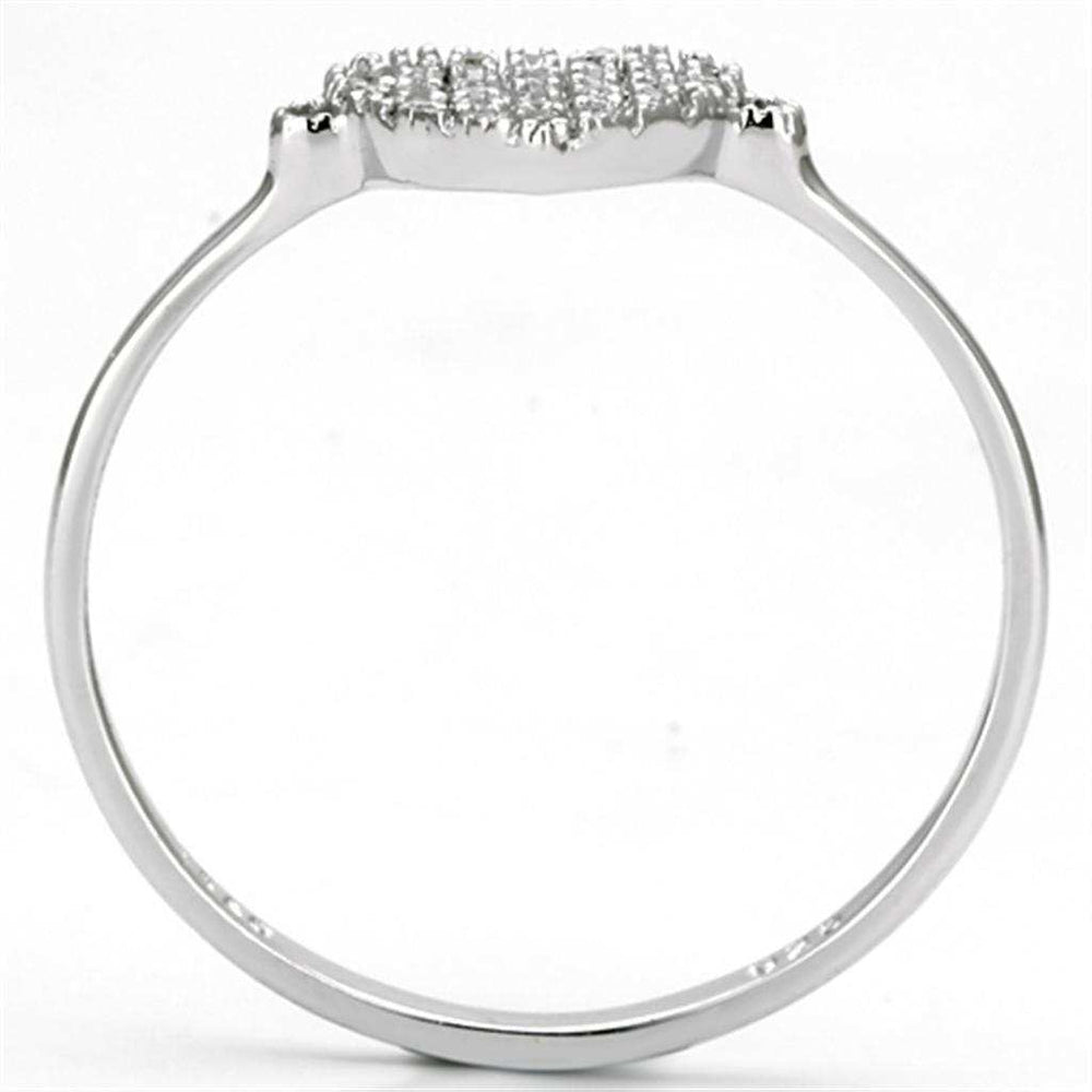 TS133 - Rhodium 925 Sterling Silver Ring with AAA Grade CZ in Clear - Alamode - Flyclothing LLC