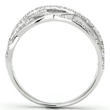 TS134 - Rhodium 925 Sterling Silver Ring with AAA Grade CZ in Clear - Alamode - Flyclothing LLC