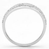 TS135 - Rhodium 925 Sterling Silver Ring with AAA Grade CZ in Clear - Alamode - Flyclothing LLC