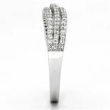 TS135 - Rhodium 925 Sterling Silver Ring with AAA Grade CZ in Clear - Alamode - Flyclothing LLC