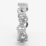 TS139 - Rhodium 925 Sterling Silver Ring with AAA Grade CZ in Clear - Alamode - Flyclothing LLC