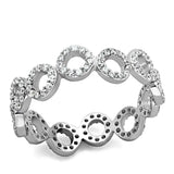 TS139 - Rhodium 925 Sterling Silver Ring with AAA Grade CZ in Clear - Alamode - Flyclothing LLC