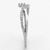 TS144 - Rhodium 925 Sterling Silver Ring with AAA Grade CZ in Clear - Alamode - Flyclothing LLC