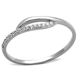 TS145 - Rhodium 925 Sterling Silver Ring with AAA Grade CZ in Clear - Alamode - Flyclothing LLC
