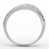 TS173 - Rhodium 925 Sterling Silver Ring with AAA Grade CZ in Clear - Alamode - Flyclothing LLC