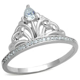 TS191 - Rhodium 925 Sterling Silver Ring with AAA Grade CZ in Clear - Alamode - Flyclothing LLC