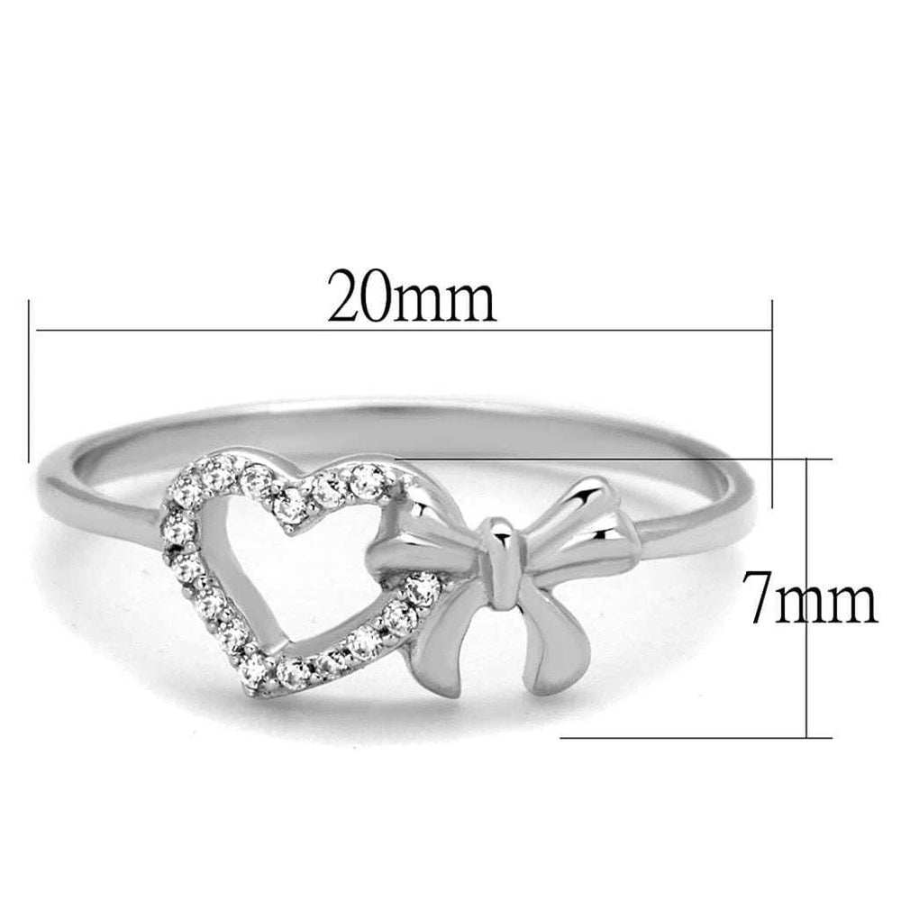 TS195 - Rhodium 925 Sterling Silver Ring with AAA Grade CZ in Clear - Alamode - Flyclothing LLC